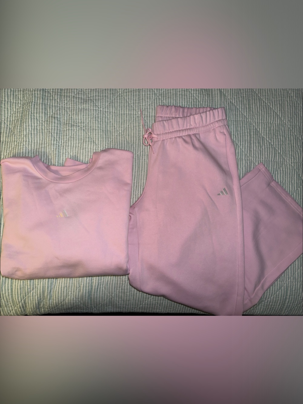 adidas Light Pink Sweatshirt and Joggers Set